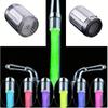 3-Color Temperature Sensitive LED Water Faucet Light, Color Changing Water Stream Faucet Tap For Bathroom