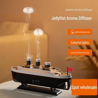 Schiff Rauchring Aromatherapie Luftbefeuchter - 2025 Kreuzfahrtschiff Modell Ultraschall Spray Geschenk