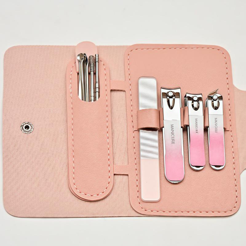Portable 10-Piece Nail Clipper and Manicure Set with Ear Pick