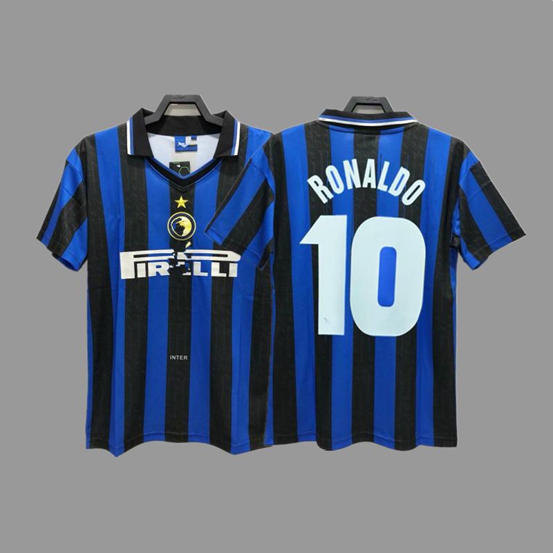 Inter Retro Jersey Football Jersey Classic Baggio Ronaldo Zanetti Figo Adriano Jersey