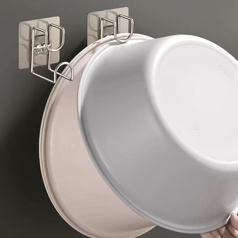 Stainless Steel Washbasin Hook Multifunction Punch-free Kitchen Bathroom Rack Basin Storage Rack Towel Hanging Holder