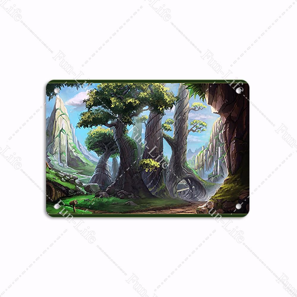 Forest Plate Poster Bird Vintage Home Decor Colorful Tree Retro Metal Tin Signs Pub Car Garage Wall Art Home Decor 20x30cm