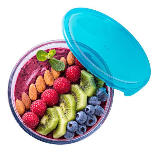 Synergy Trading PYREX Heat-Resistant Glass Bowl with Lid, Microwave-Safe, Clear, 2.0L (PRX0007)