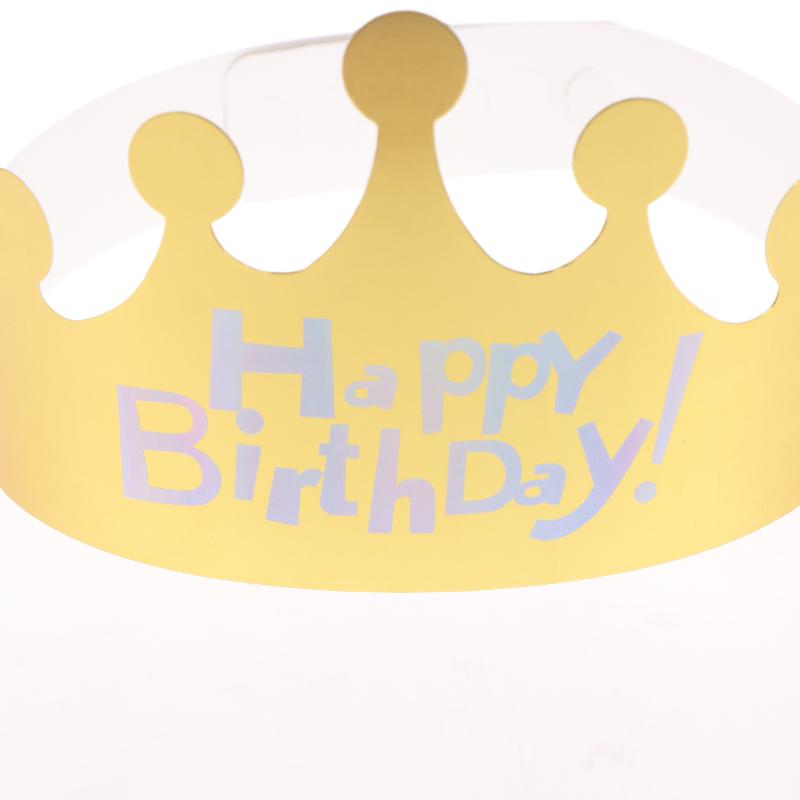 25Pcs Creative Happy Birthday Hat Crown Cap Diy Handmade Party Decor Po Prop For Adult Kids Cake Ornament