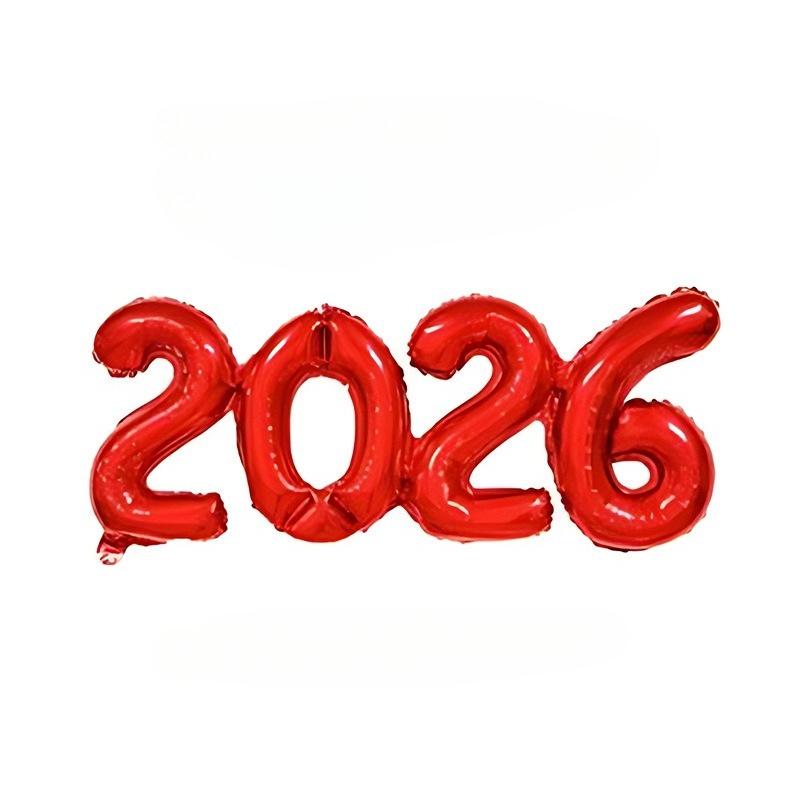 2026 Gold Red Crown Foil Number Balloons for 2026 New Year Eve Party Decoration Supplies 2026 Graduation Navidad Christmas Decor