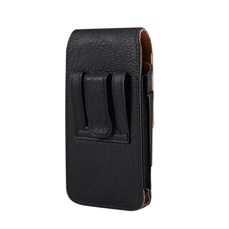 Bolsa de Cintura Masculina de Couro Universal Case com Clipe de Cinto para Celular Para IPhone 15 14 13 12 Pro Max Samsung Galaxy S22 S23 Xiaomi Huawei
