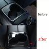 Frame Cover Gear Water Cup Holder For Benz E-Class W213 ABS Carbon Fiber 16-