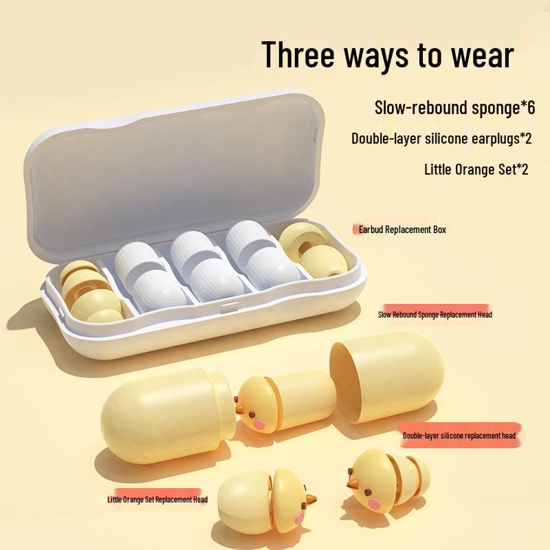 Cartoon Noise-Cancelling Earplugs: Super Soundproof, Comfortable Sleep & Study