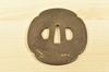 Used Antique Japanese Samurai Sword Iron Tsuba Bird & Firefly Design Yamashiro Nobuie