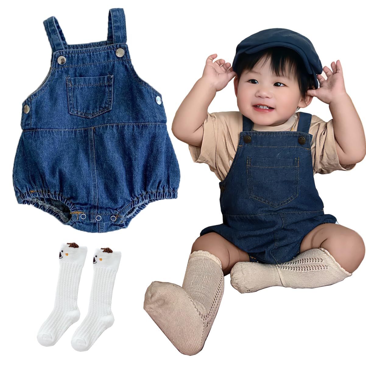 

Baby Overalls Summer Denim Boys Girls Rompers Denim Overalls Baby Clothes 66 73 80 90 Baby Jumpsuit Coveralls Simple Clothes Kids Spring Autumn синий