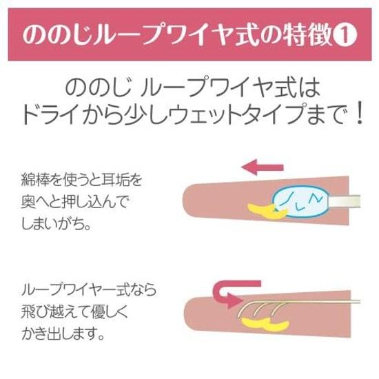 Nonoji Japan-made Stainless Steel Refreshing Soft Ear Pick Type S Small 3-Loop Wire