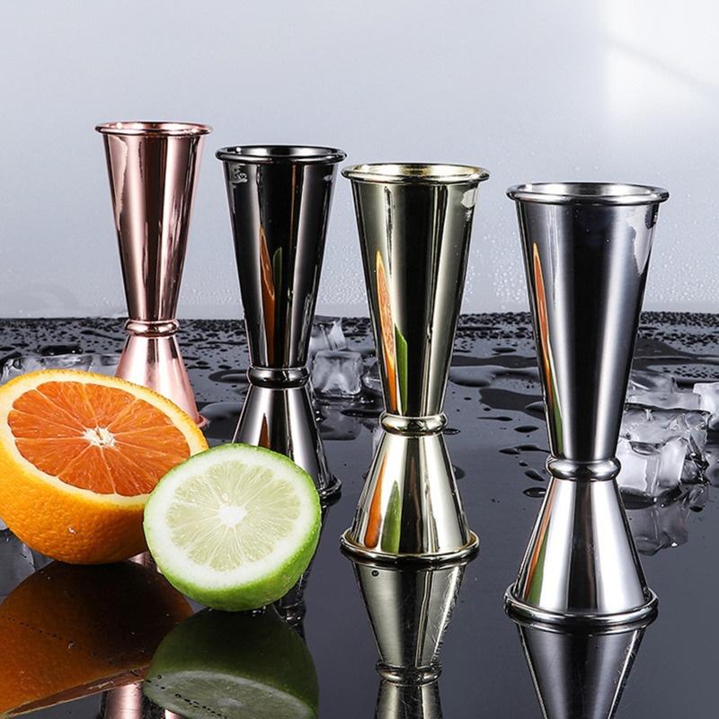 1 Pc Stainless Steel Bar Wine Cocktail Shaker Jigger Single Double Shot Drink Mixer Wine Pourers Measure Cup Bar Tools