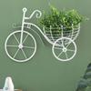 Cesto Portafiori da Bicicletta in Metallo Stile Retrò Arte da Parete Supporto a Parete Fioriera da Appendere Ornamenti Artistici Unici per la Casa Vaso da Fiori