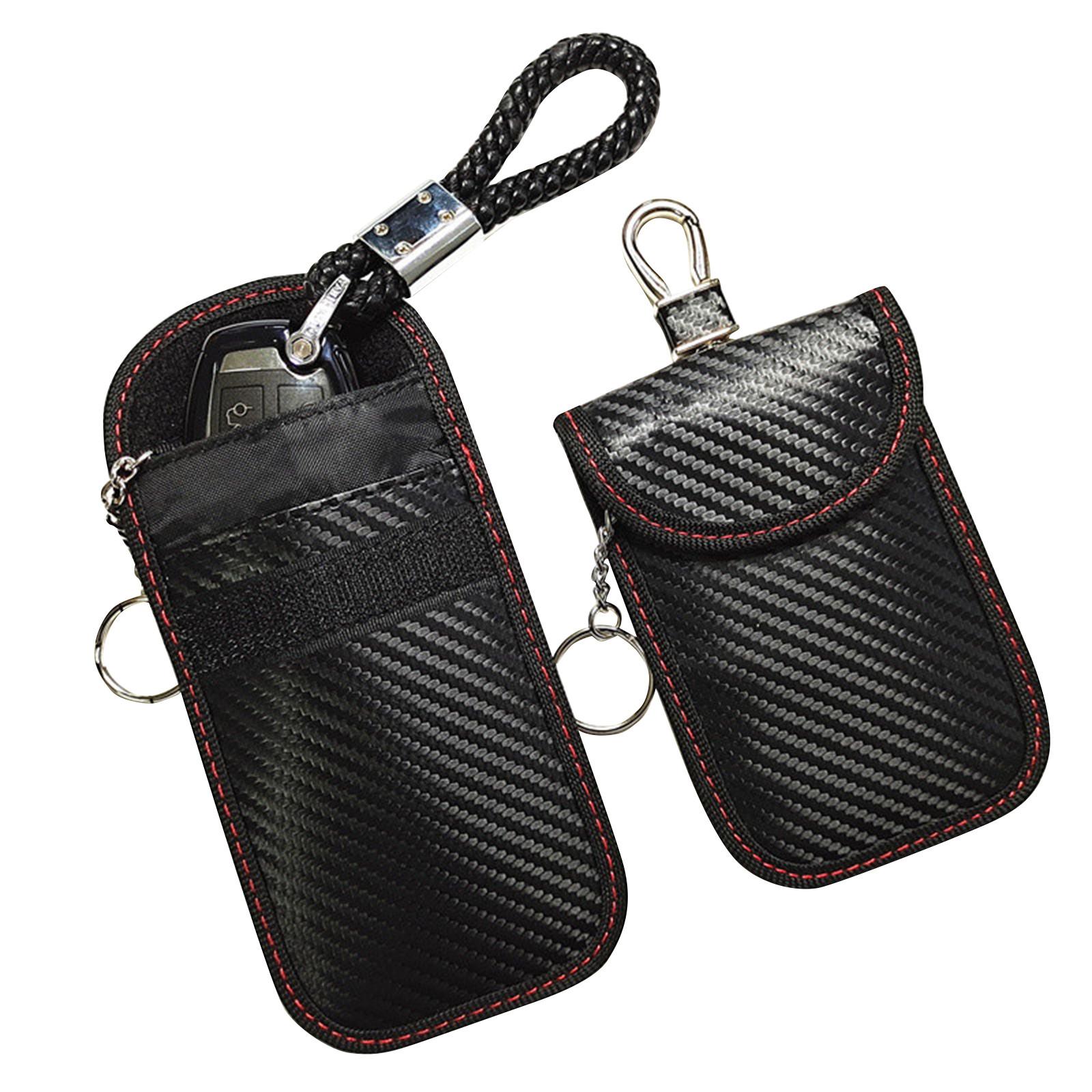 

Сумка Фарадея Защита для ключей, 1 шт. Блокирующий сигнал RFID чехол-защита для ключа, Защита от кражи Клетка для безопасности автомобиля One Size красный