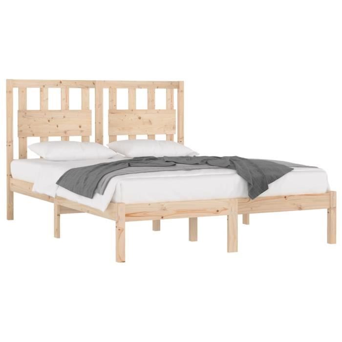 VidaXL Cadre de lit Bois de pin massif 200x200 cm 3103953