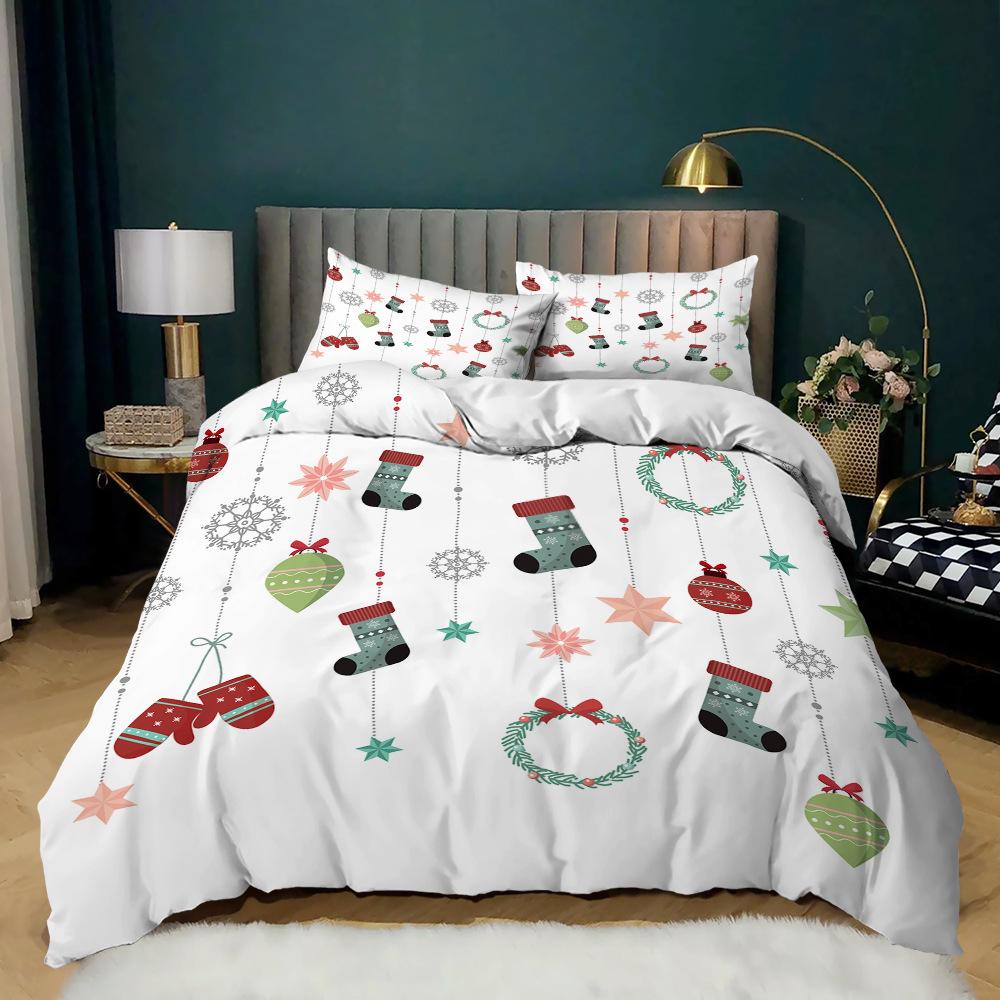 Christmas Set 3 Holiday Set Quilt Cover Gift Tree Three-Piece Set