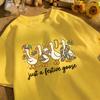 Nur Ein Bestive Gans Druck Unisex Basic T-Shirt Sommer Locker Kurzarm Rundhals Baumwolle T-Shirt Mode Unisex All-Match Kleidung