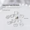 Nail Art Rhinestones Set: Heart, Crooked Heart, White Diamond, Peach Heart, Square, and Transparent Shapes (10 Pieces)