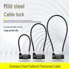 Stahl-Zahlenschloss Vorhängeschloss für Elektrofahrzeug und Helm Diebstahlschutz mit langem weichem Seil - Für Fitnessstudio-Schließfächer