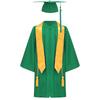 Unisex Kids Graduation Gown Set V Neck Long Sleeve Front Zipper Robe Academic Hat Stole Tassel Ceremony Outfit