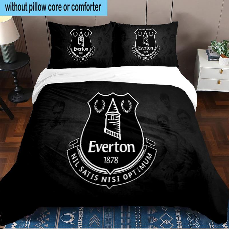 Fc Everton Crest Design 3PCS Bedding set,Ideal for1pc Duvet Cover And 2pcs Pillowcases Perfect for Christmas gift,Ideal for Bedroom, Dormitory