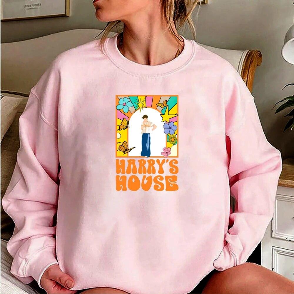 Unisex HoodieHarry's House New Album Sweatshirt Y2k Harry's Home Graphic Pullover Love on Tour 2023 Matilda Track List Crewneck Sweatshirts