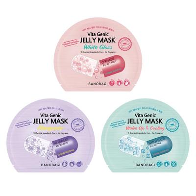 Banobagi Vita Genic Jelly Mask, Thajsko Exclusive, bílý lesk / kocovina / Wake Up & Cooling 30 ml. x 1/3 ks