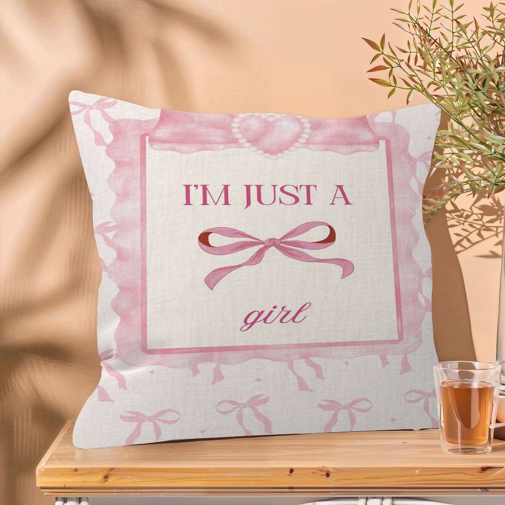 Pink Cherry Balloon Puppy Maple Design Cushion Cover Happy Autumn Harvest decor Holiday Decorati Pillow Cover