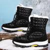 Fashion Boots for Women Winter Warm Plush Fashion Cotton Shoes Thick Sole Comfortable High Top Boots Snow Boots Botte Femme