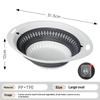 Silicone Folding Drainer Basket Portable Kitchen Fruit Vegetable Washing Folding Storage Kitchenware Drain Bowl