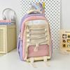 Schoolbag new high-value Mori ins fresh and sweet contrasting color splicing backpack junior high school students lightweight travel backpack