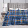 Yellow Tartan Blankets Warm Soft Print Plush Bedding Throws For Child Home Decor Flannel Bedspread Bed Cover