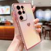 Electroplating Silk Pattern Love Suitable for Samsung S25 Ultra Apple IPhone 16 Gradient Phone Case Protection Case