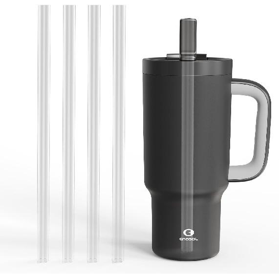 4-Pack Replacement Straws Compatible with ENCOOL 40oz Cup Tumbler 32 Ounce
