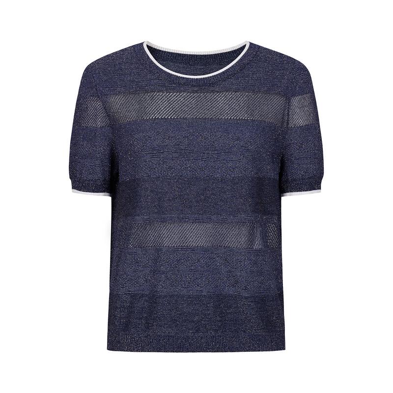 JUZUI Women's 2026 Summer Relaxed Fit Round Neck Knit Top