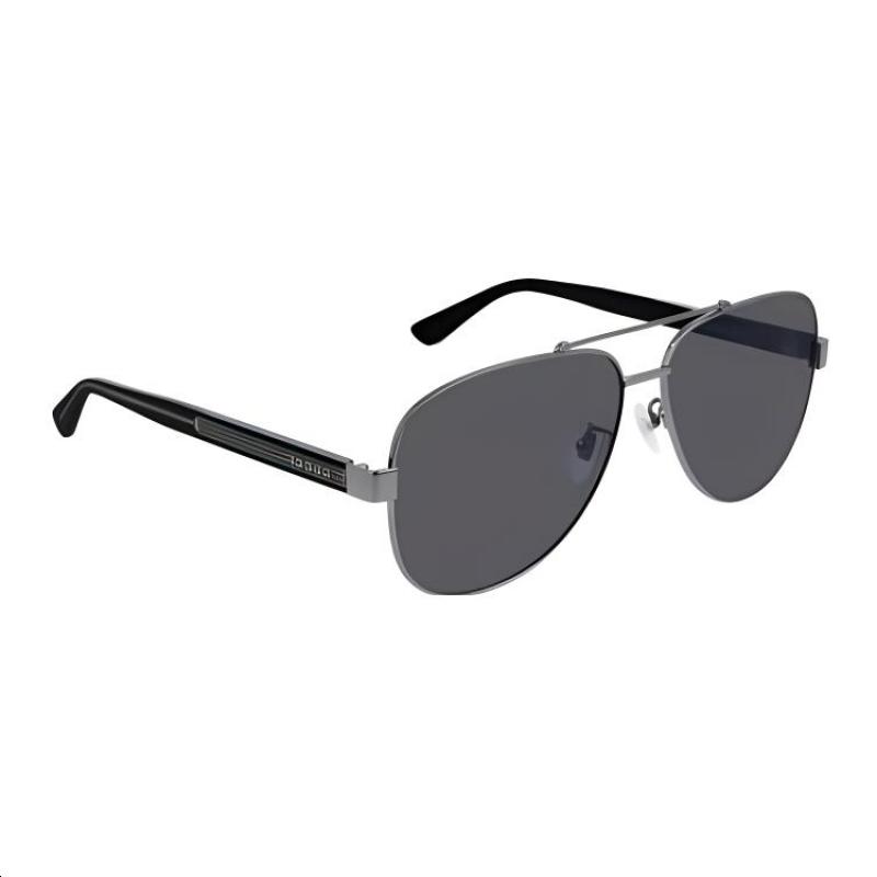GUCCI Logo Detail Aviator Sunglasses Men's Black