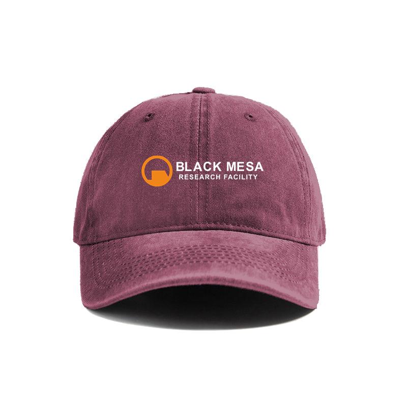 Black Mesa Research Facility Baseball Caps Distressed Hats Cap Unisex Women Retro Outdoor Summer Adjustable Hat MZ-370