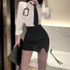 Plus Size Secretary Lingerie Uniform School Teacher Cosplay Japanese Senior Club Office Lady Rolepla Costumes Bodycon Dress
