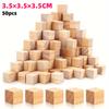 20-400pcs Natural Wooden Blocks Small Wood Cubes Smooth-sided Crafting Blocks Supplie for Craft and Puzzle Making DIY Home Decor