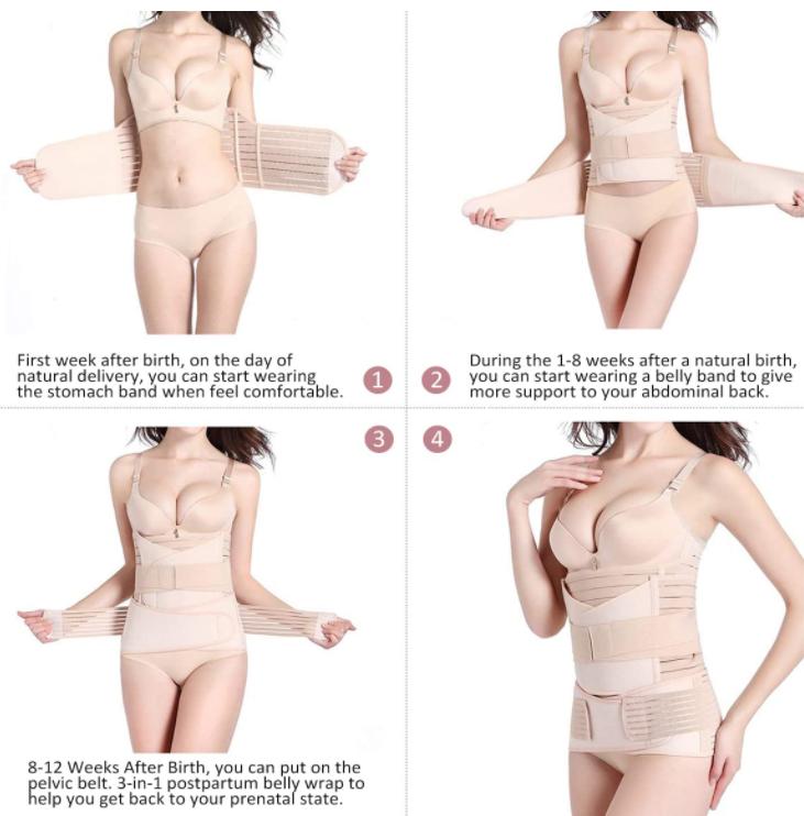 Popular 3 in 1 Postpartum Belt Waist Trainer Slimming Shapewear Abdominal Binder Post Surgery C Section Body Shaper for Women