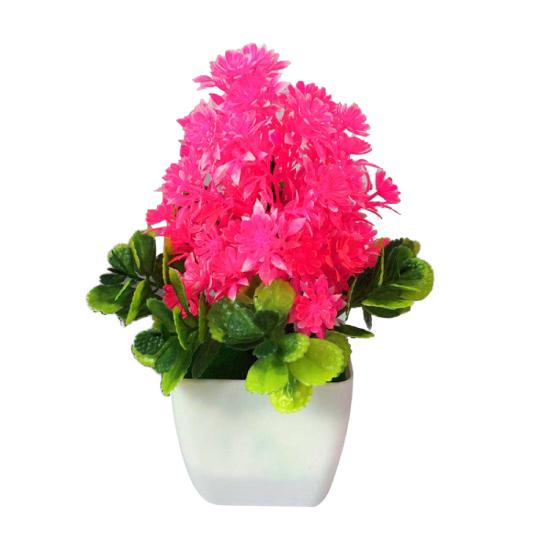 

1 шт. искусственные растения без запаха, цветные пластиковые искусственные горшечные растения для украшения дома розовый
