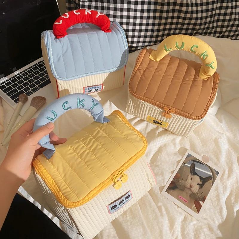 Cute House Makeup Bag Large Capacity Cosmetic Bag Portable Travel Storage Bags for Women Handheld Storage Bag Organizer 2025 New