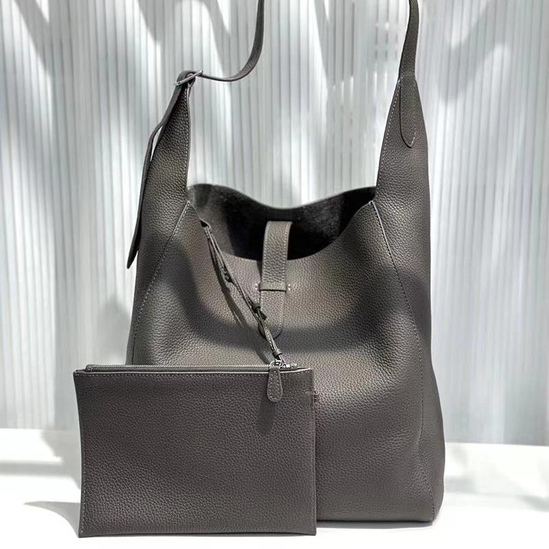 E Nova Bolsa Hobo Bolsa Tote Couro de Vaca Camada Superior Bolsa de Mão Grande Capacidade Bolsa de Mão de Couro Único Bolsa de Braço