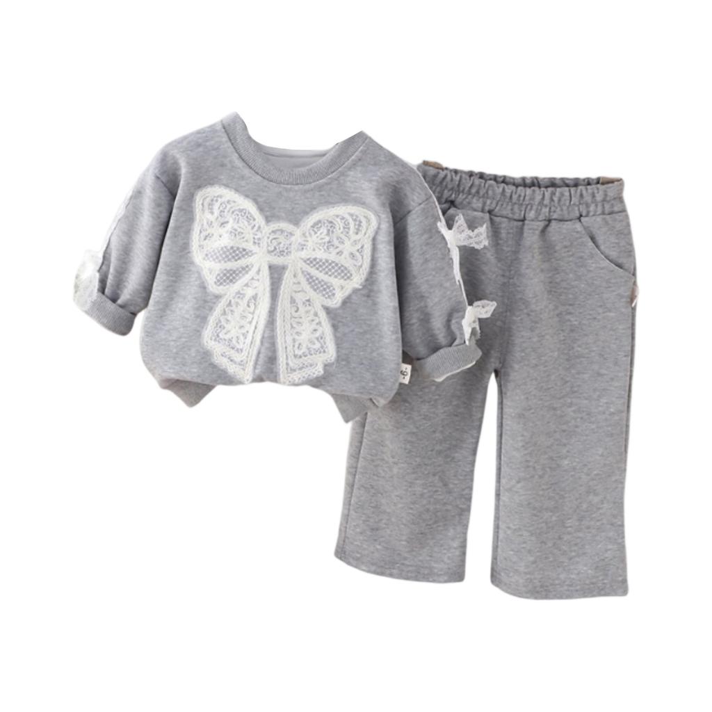 Kids Casual Long-Sleeve Set, Comfortable Daily Wear Outfits