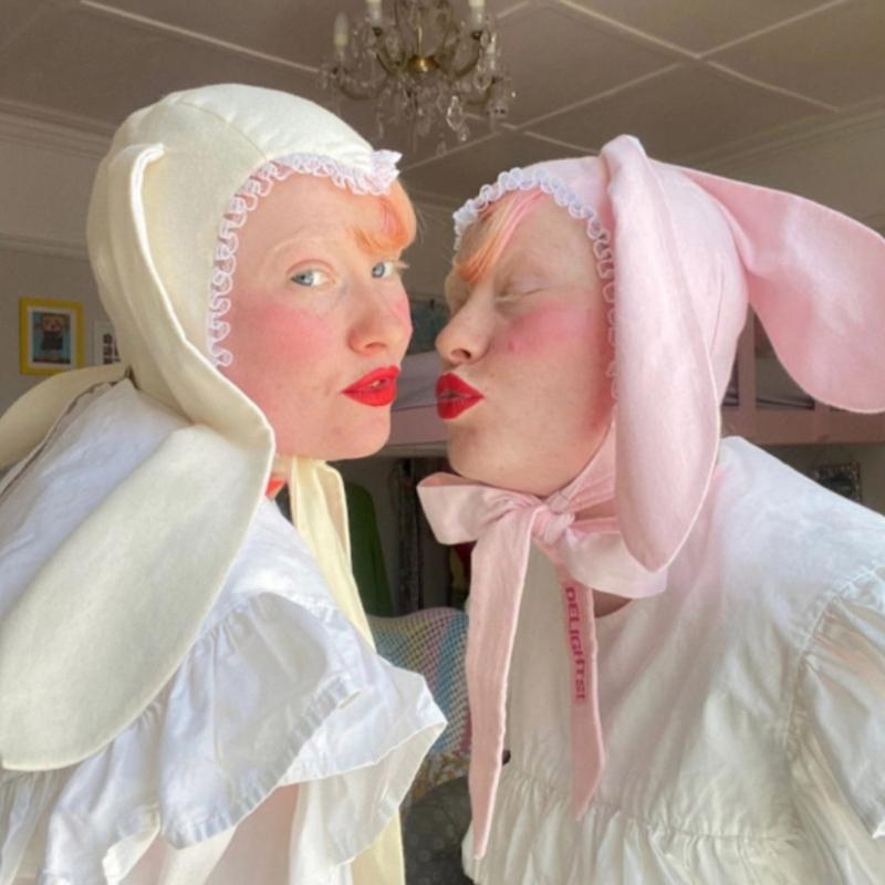 Halloween Funny Hat for Girls Halloween Long Ears Hat Rabbit Warm Birthday Gifts