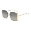 Vintage Round Face Metal Frame Square Uv400 Sunglasses For Outdoor Fans