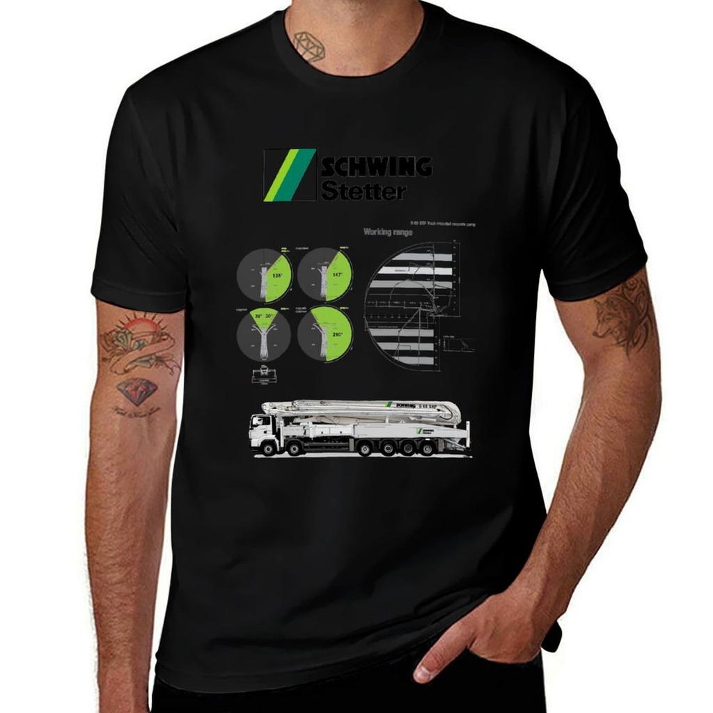 Schwing Concrete Pump Tshirt Street Fashion Casual Tee Shirt Tshirt