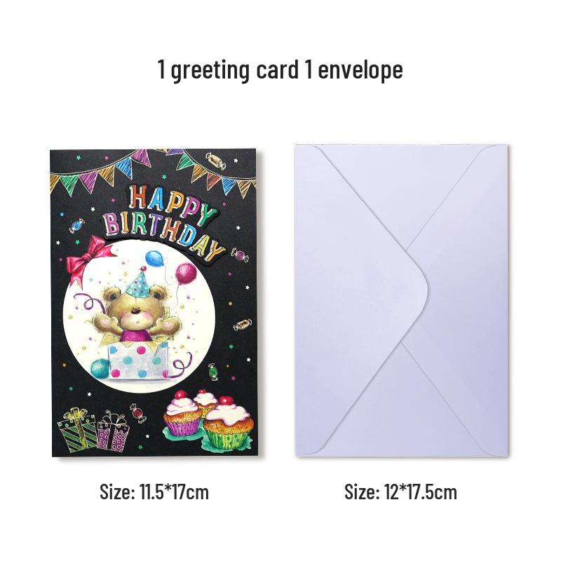 3D Pop-up Birthday & Mother s Day Card with Envelope and Hot Stamping