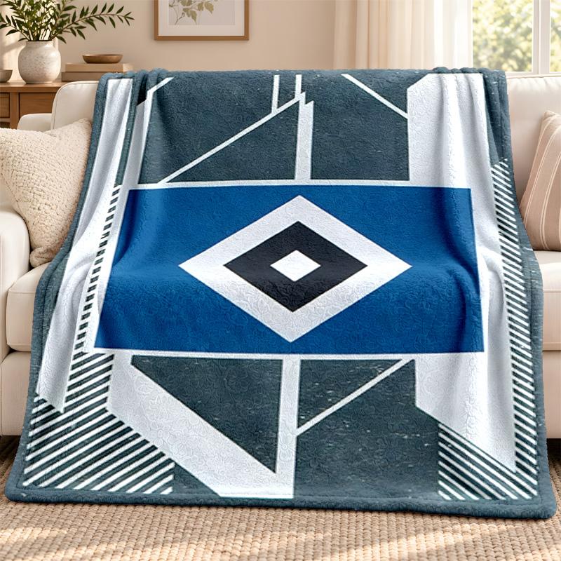 Hamburger SV Decke Flanelldecke Weiche Gemütliche Plüschdecke für Sofa Bett Leichte Heimdekoration Outdoor Camping