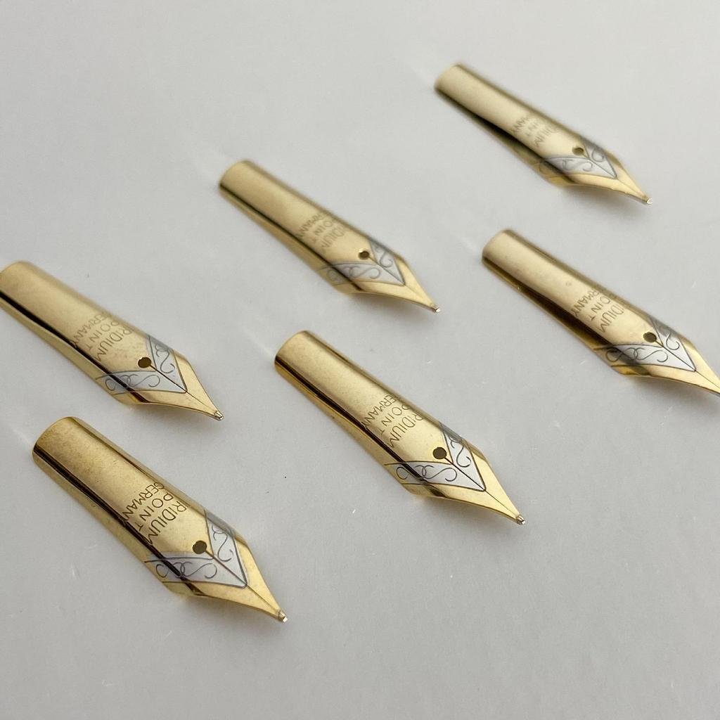 Gold-Plated Two-Tone Fountain Pen Nibs, 26# White, Replaceable Iridium Tip